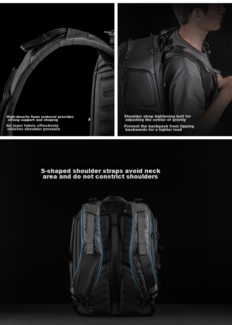 PGYTECH Dandelion OneMo2 Camera Bag, Canon Fuji DSLR Camera Bag, Laptop Stabilizer Digital Professional Storage Outdoor Hiking Backpack, 25L Parent-Child Bag, Deep Space Black 11