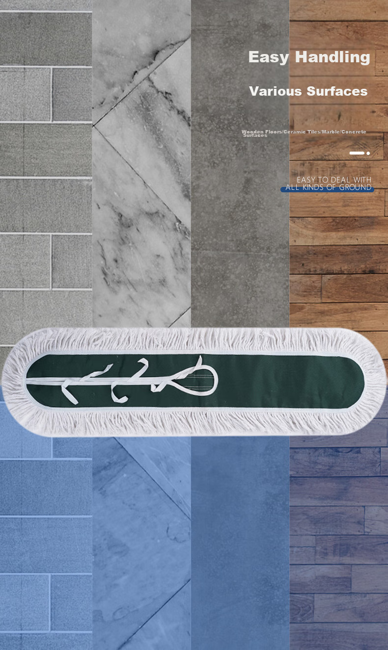 CIRY Flat Mop Head, 60CM, One Piece, Dust Push Cover, Mop Replacement Cloth, Mopping Cloth, Washable Cloth Head 3