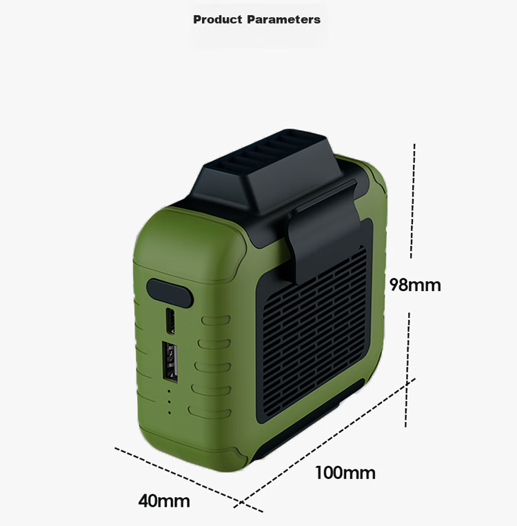 Kewo [Instant Cooling in 1 Second | Drops 16°C Instantly] Waist-Hanging Portable Fan, Powerful Cooling Device for Construction Sites, Large Airflow, Neck-Hanging Fan for Delivery Workers, Summer Outdo 16