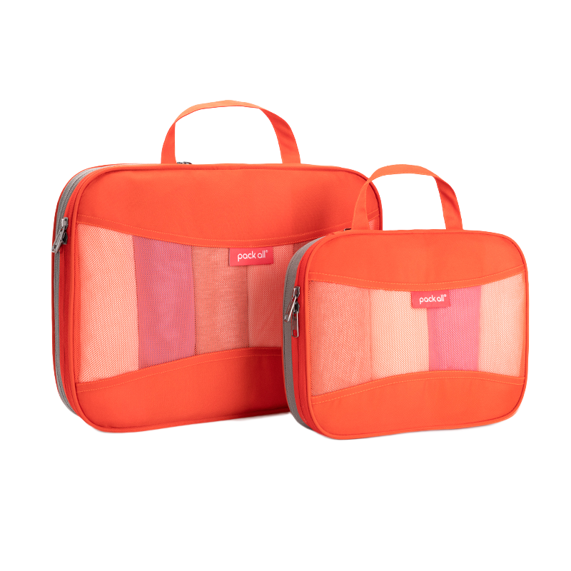 Pack All Travel Clothing Compression Storage Bag, Luggage Organizer, Suitcase Clothing Organizer Storage Bag, Storage Kit, Orange
