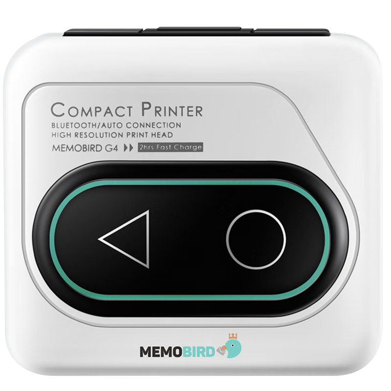 MEMOBIRD Fourth Generation G4 Home High-Definition Error Correction Printer, Efficient Learning Student Thermal Printer, 300DPI, Litchi White