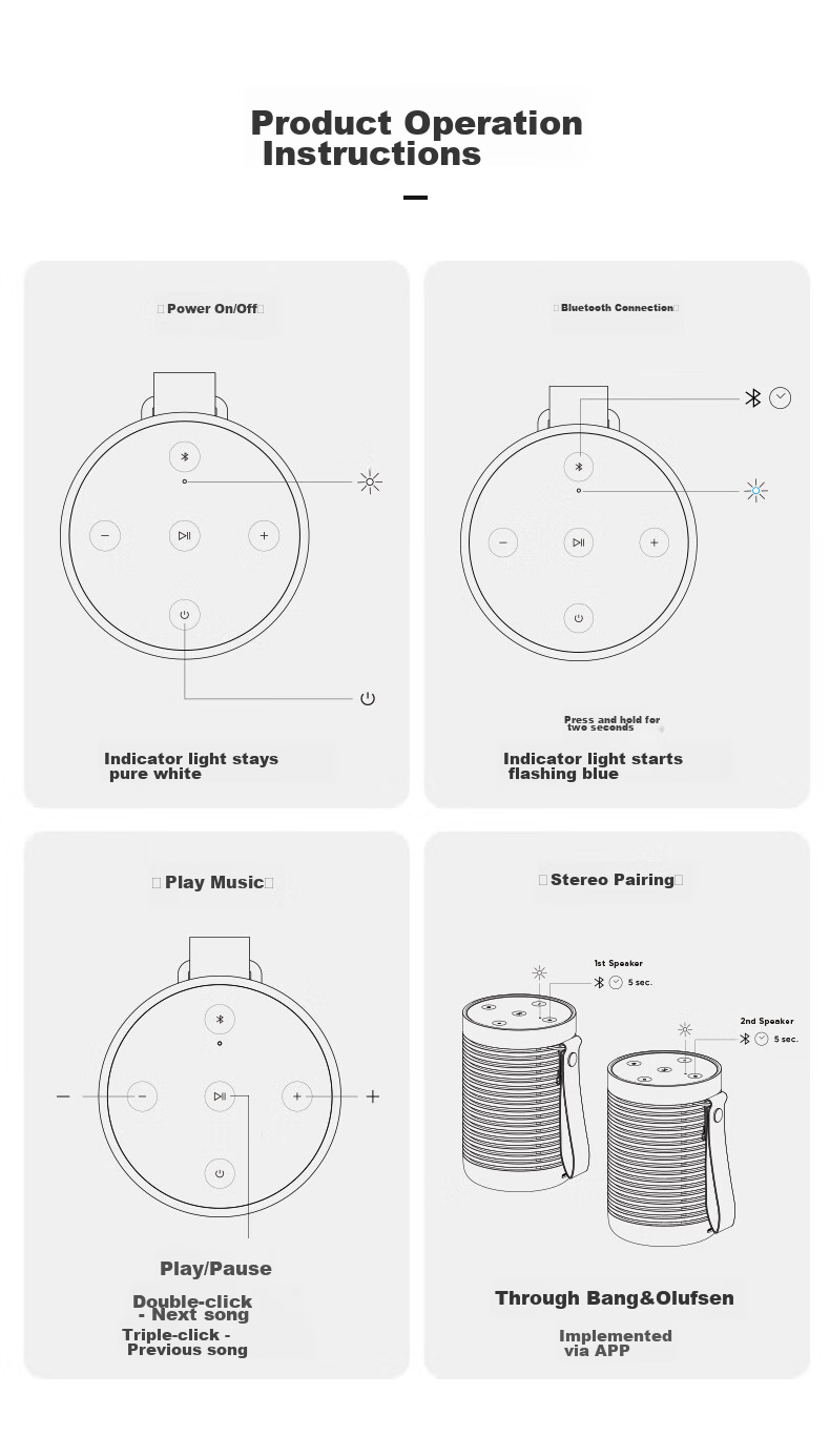 B&O Beosound Explore Wireless Bluetooth Speaker, Portable B&O Audio Mini Waterproof Sports Personal Speaker, Misty Gray, Holiday Gift [Gong Jun Endorsement] 14