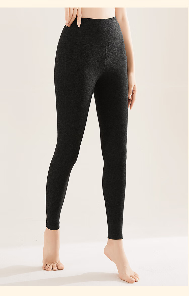 MiiOW [Polyester Temperature-Raising Wool Silk] Women's Thermal Pants, High-Waist Tummy Control, Body-Shaping, Butt-Lifting, Fleece-Lined Leggings for Autum 24