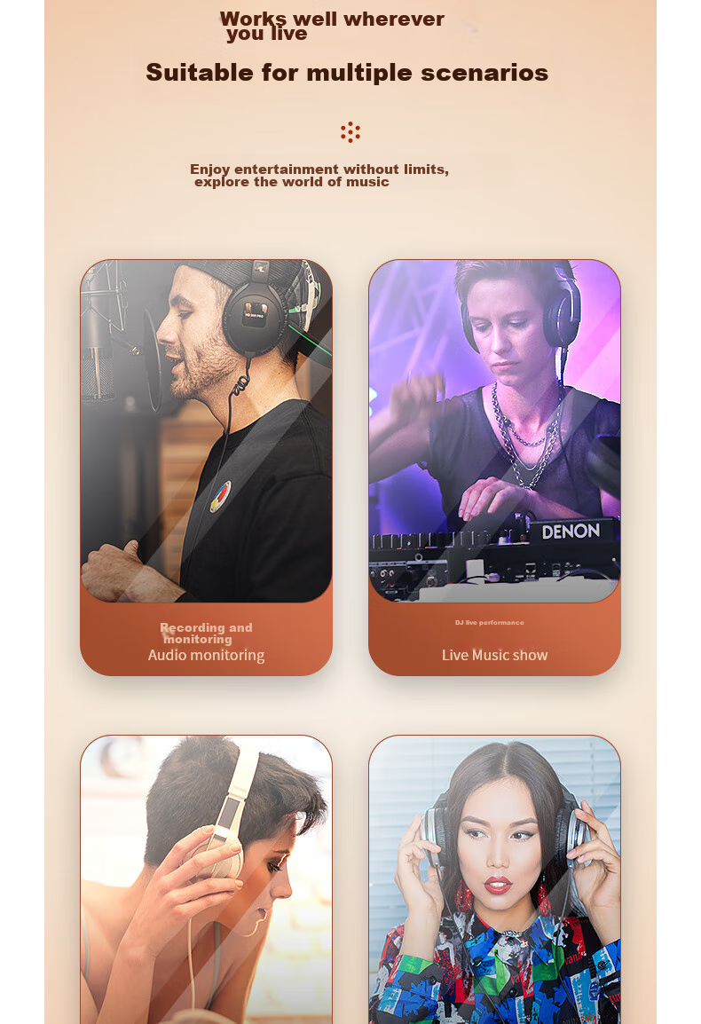 ISK MDH8500 Professional Over-Ear Monitoring Headphones, Comfortable Full-Enclosed Cavity Design, Gaming Headphones for Computer And Mobile Phones, Sound Card, Karaoke Recording And Gaming Music 8