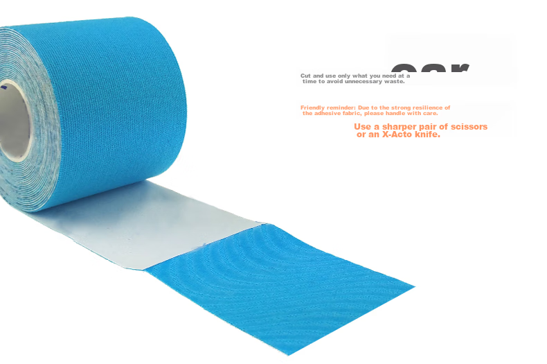 LAC Muscle Tape Elastic Adhesive Sports Bandage Waterproof Strain And Soreness Patch for Back, Feet, Abdomen, Sky Blue 3