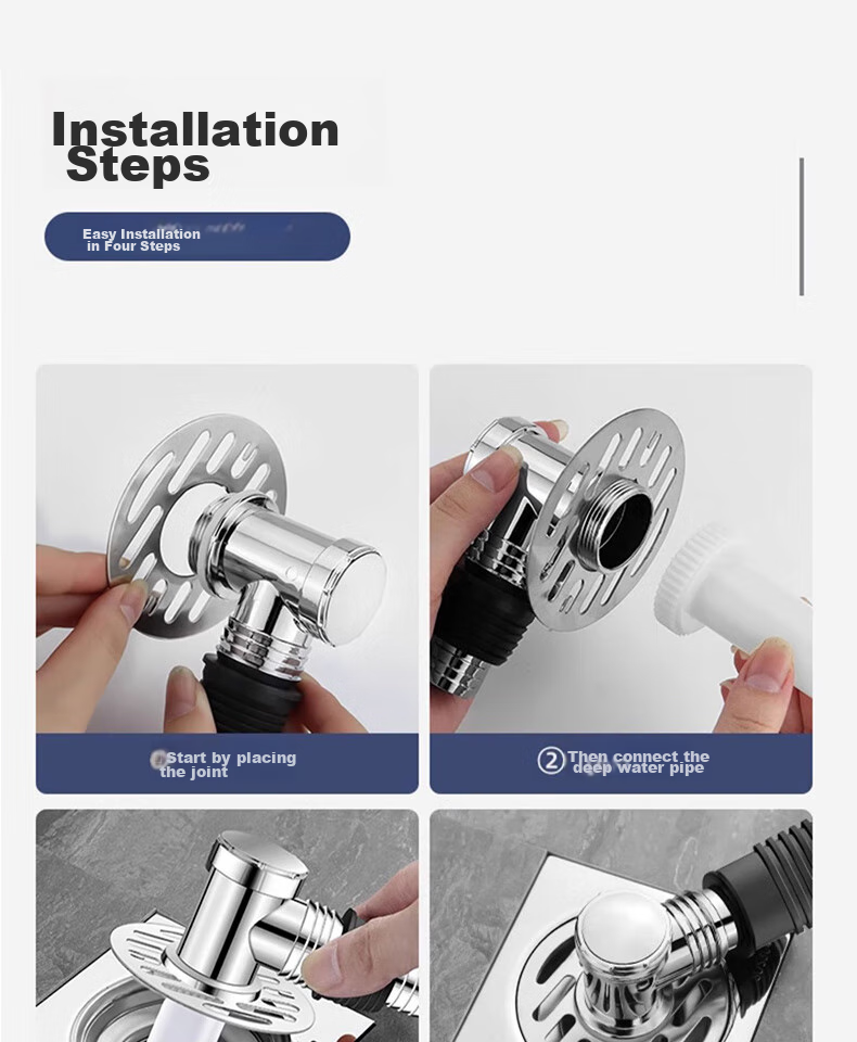 PURPAVWINNER Washing Machine Drain Three-Way Connector, Adjustable Drum And Impeller Washing Machine Drainage Pipe, Floor Drain Three-Way Connector, Double Row Water Splitter, One-To Odor Prevention And Overflow Preventio 15