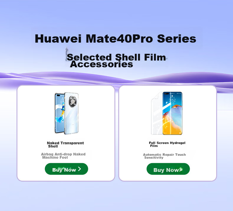 UGREEN Screen Protector for Huawei Mate40 Pro, Hydrogel Film, Compatible with Mate40 Pro+/RS Porsche Design, Full Coverage Anti-Fingerprint Protective Soft Film, 2 Pieces 2