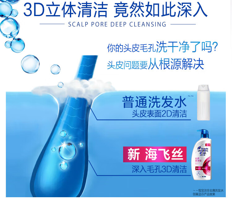 海飞丝洗发水套装丝质柔滑500ml*2送致美80ml（持久去...-京东