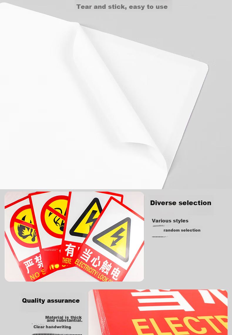 Aimohui Strictly Prohibits Fireworks Signs, Fire Safety Production Signs, Warning Signs for Warehouses, Heavy-Duty Construction Sites, 33*23.5cm 3