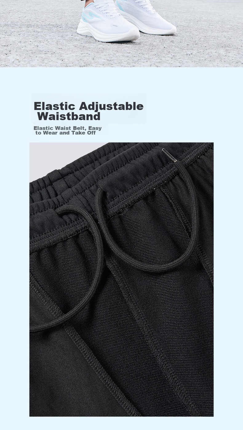 ERKE Men's Sports Pants, Summer Knitted Trousers, Elastic Ankle, Comfortable Breathable Loose Sweatpants, Cropped Pants, Casual Pants for Me 12