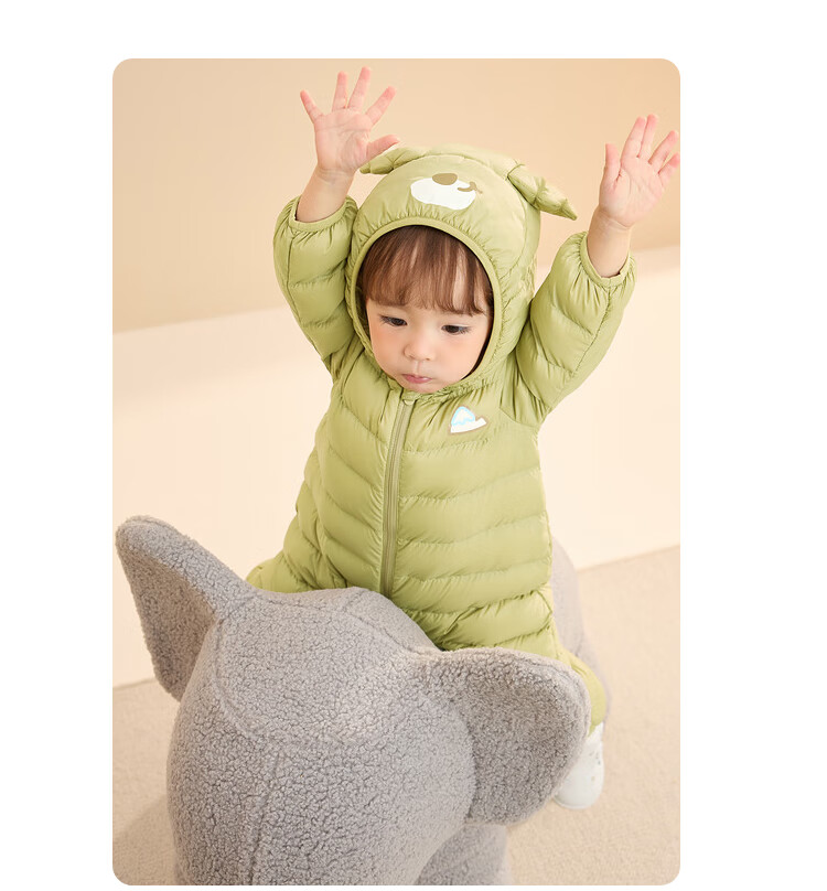 BALABALA Baby Down Jacket Infant Lightweight One-piece Romper Bodysuit Toddler Winter Clothes Boys Girls Cute Cartoon 20