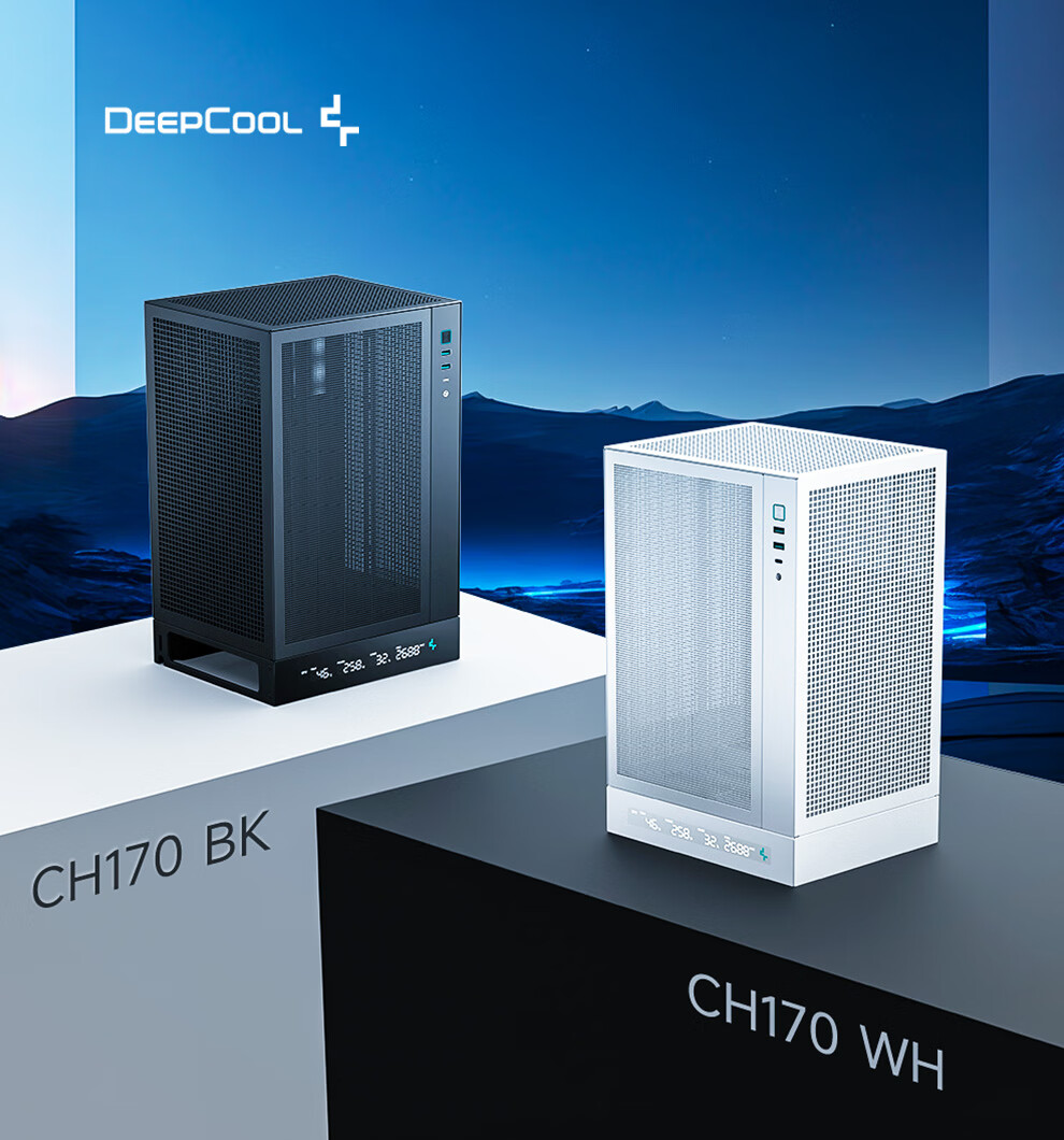 DEEPCOOL CH270 Vertical Back-Insert Case White Vertical MATX Structure Supports Back-Insert Motherboard Compatible with 360 Water Cooling ATX Power Supply 1