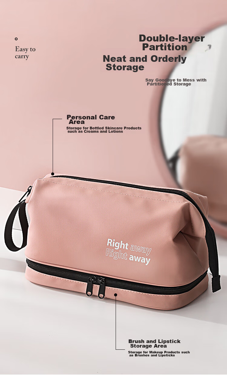 Lehuolvxing Portable Cosmetic Bag for Women, 2026 New Stylish Design, Large Capacity Toiletry And Skincare Organizer, High-End Storage Pouch 7