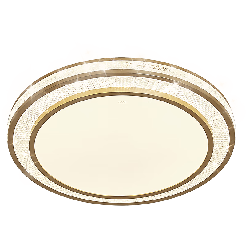 NVC LED Ceiling Light, Jinjinghong Segmented Dimming Bedroom Light [24W], Three-Color Dimming, Study And Bedroom Light, Light Luxury Style