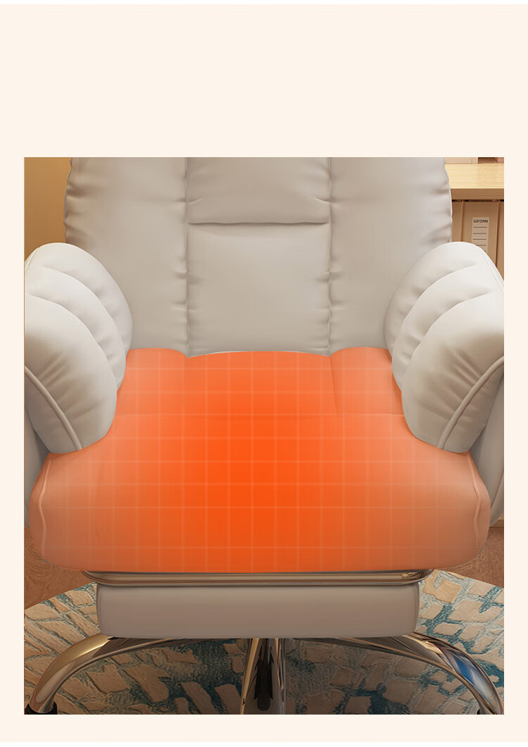 Churong Computer Chair, Home Reclining Lazy Sofa Chair, Comfortable for Long Sitting, Adjustable Height Office Chair, Swivel Nap Ergonomic Chair 9
