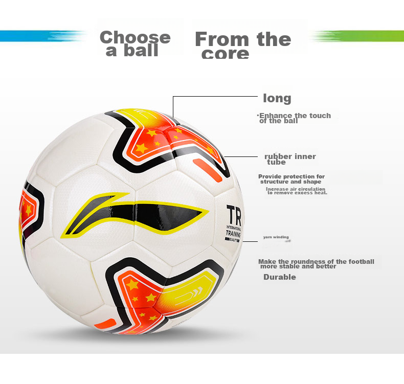 LI-NING Soccer Ball Size 5 Adult and Children Standard Professional Match Training Youth Size 5 Ball LFDV200-1 8