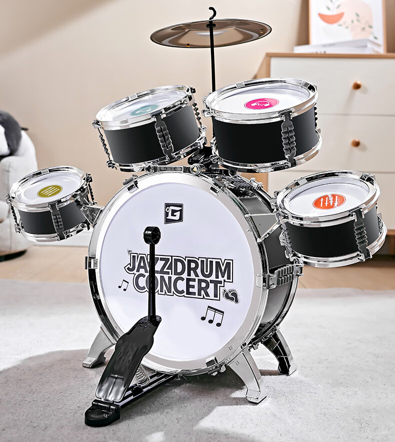 XST Seven-Color Light Drum Set Children's Beginner Practice 8 Baby Jazz Drum Toy for Boys Birthday Gift 6