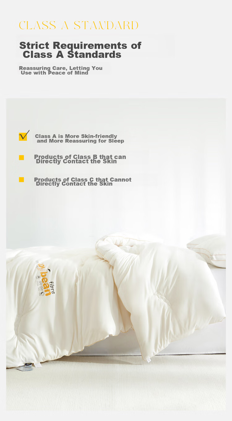 Dohia Soybean Fiber Quilt, Class A Pure Cotton 50% Soybean Spring And Autumn Comforter, All-Season Duvet Insert, Approximately 4.3 Jin (2.15 Kg), 203*229cm 4