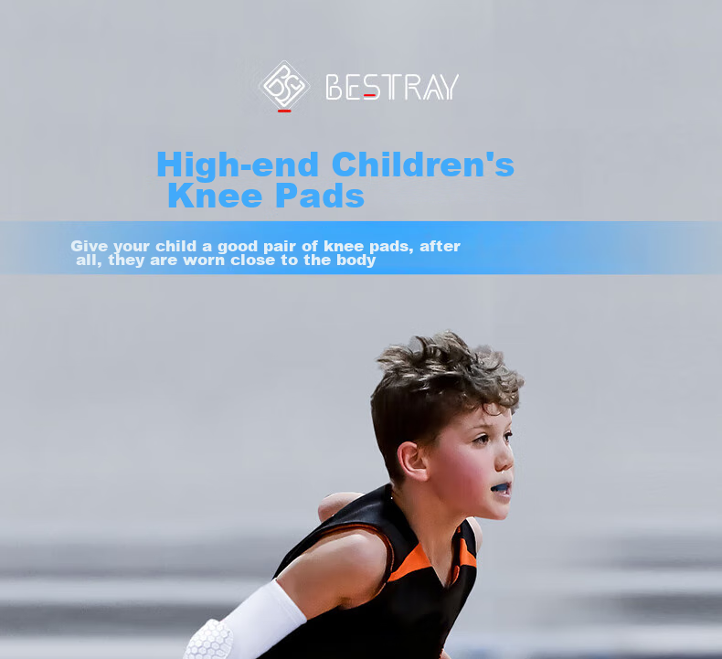 Bestray Children's Basketball Knee Pads, Anti-Fall Thin Elbow Pads, Professional Impact Protection Short Sports Soccer Kids Set, Cycling Protective Gear 3