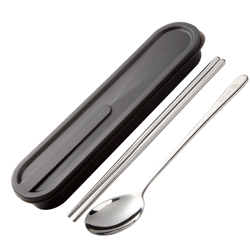 JD Original Chopsticks, Student Tableware Set of 304 Spoon And Chopsticks, Portable Cutlery for Office Workers And Dormitory Use [Durable And Shatterproof]