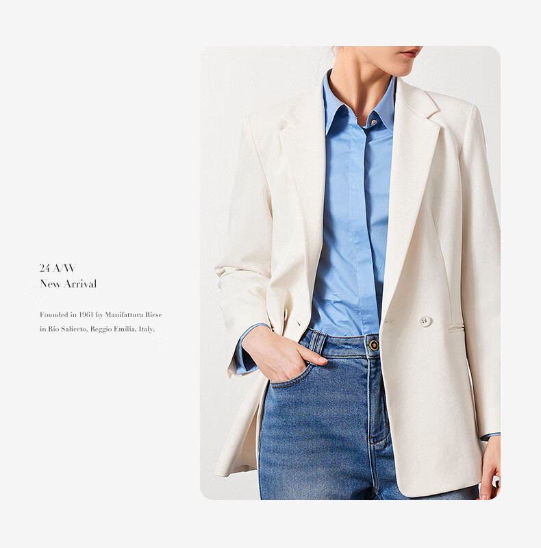 Navigare Women's Commuter Casual Blazer, Simple And Elegant Work Suit Jacket 2331804506 26