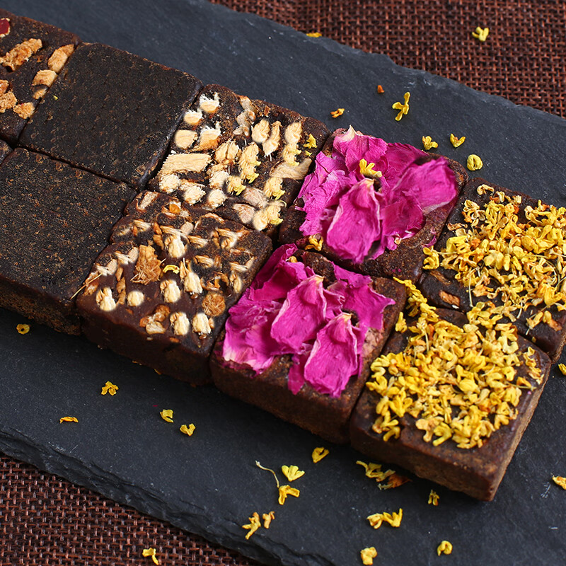 云山半云南黑糖320g盒装手工老黑糖玫瑰红糖桂花红枣生姜原味五味黑糖块