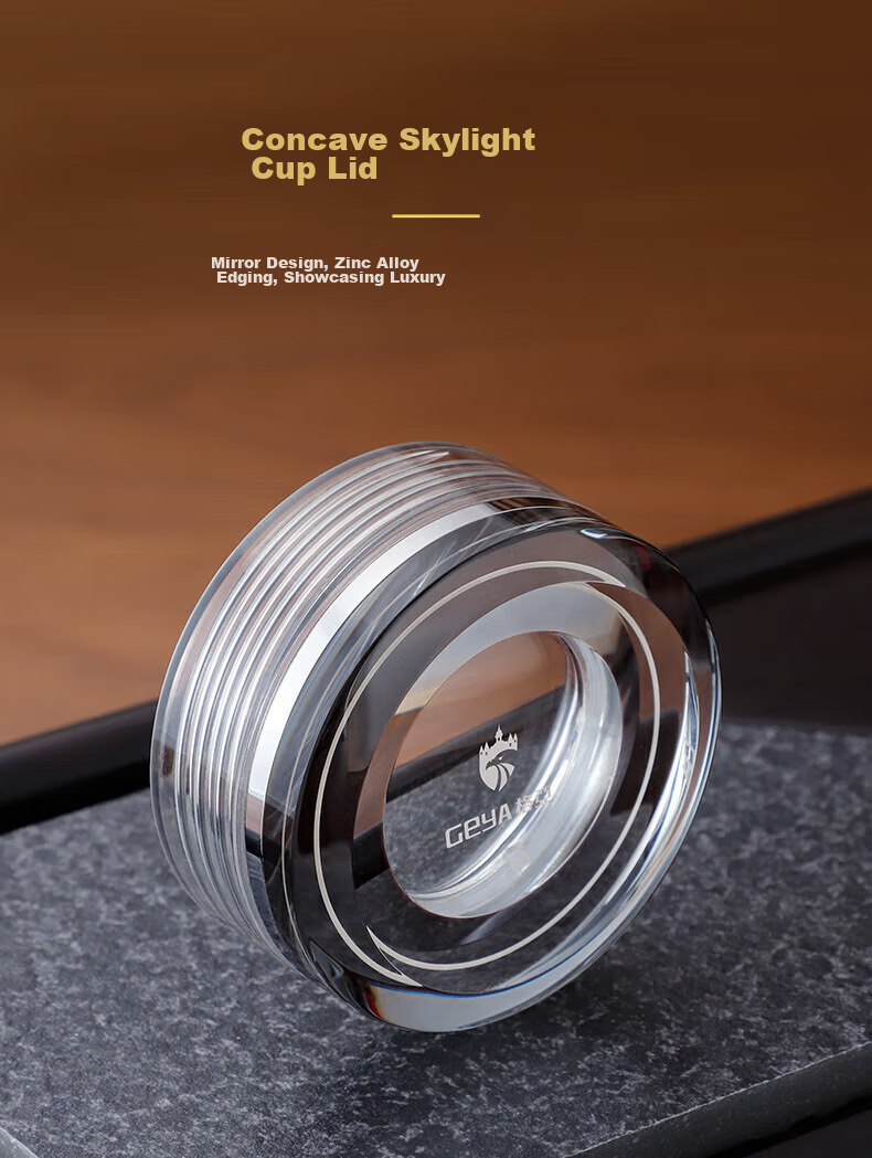 GEYA Double-Layer Glass Cup for Men, High Transparency Business Glass Tea Cup Water Bottle Customizable Teacup 4