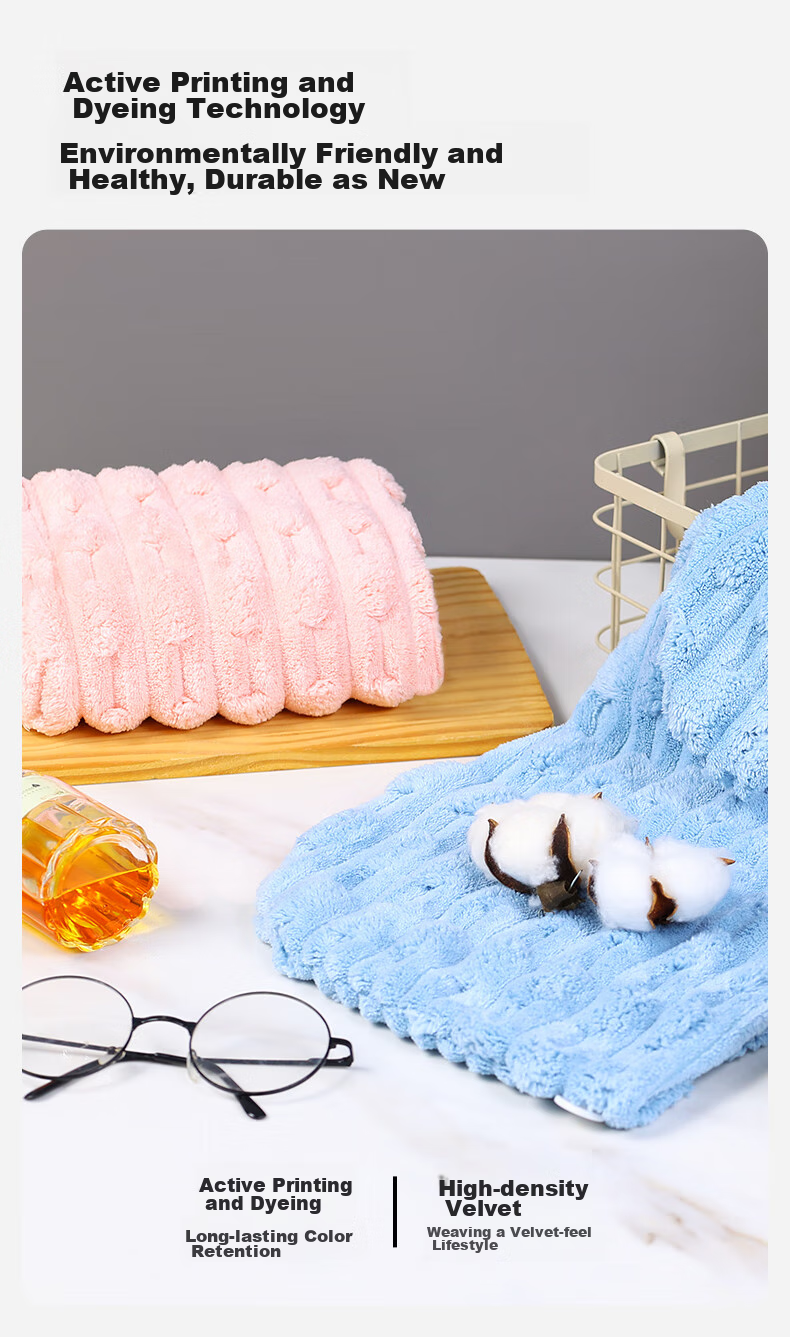 MINISO Hair Drying Cap, 5A Antibacterial, Absorbent, Quick-Drying, Hair Towel, Head Wrap, Shower Cap, Hair Drying Towel, Blue 12