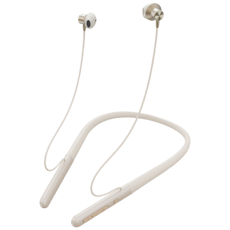 Aigo Sports Bluetooth Neckband Headphones with Bluetooth 5.4, Long Standby Time, Sweat-Resistant, Compatible with Apple Xiaomi OPPO, Ultra-Long Battery Life WP01 Soft Sand Beige