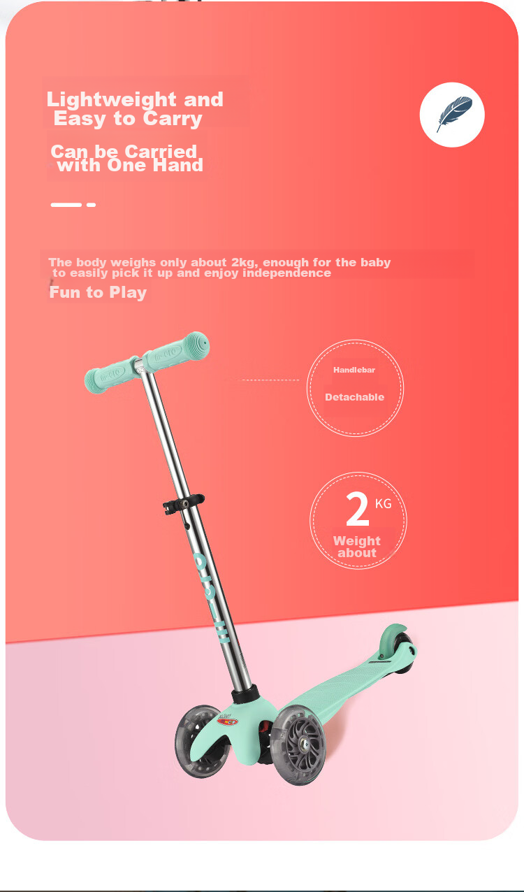 Micro Swiss Children's Scooter with Seat, Two-In Design for Ages 1.5-2 Kids' Ride-On Toy, Rose Pink + Seat 9