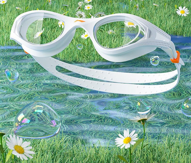 Li-Ning Swimming Goggles, High Definition Anti-Fog Comfortable Waterproof Swimming Diving Glasses, Non-Prescription for Men And Women, Adult Professional Swimming Equipment 292-3 7