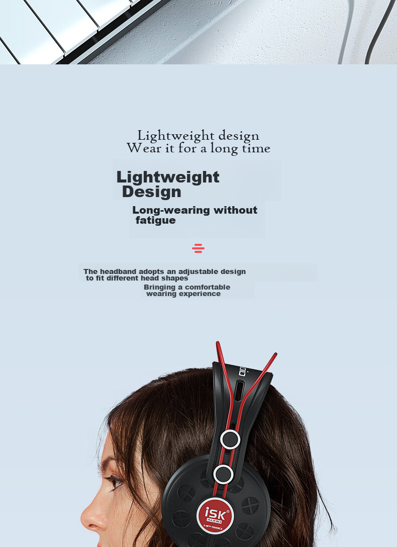 ISK HP-580 Professional Over-Ear Monitoring Headphones, Comfortable Full-Enclosed Cavity Design, Gaming Headphones for Computer, Mobile Phone, Sound Card, Karaoke Recording, And Gaming Music 5