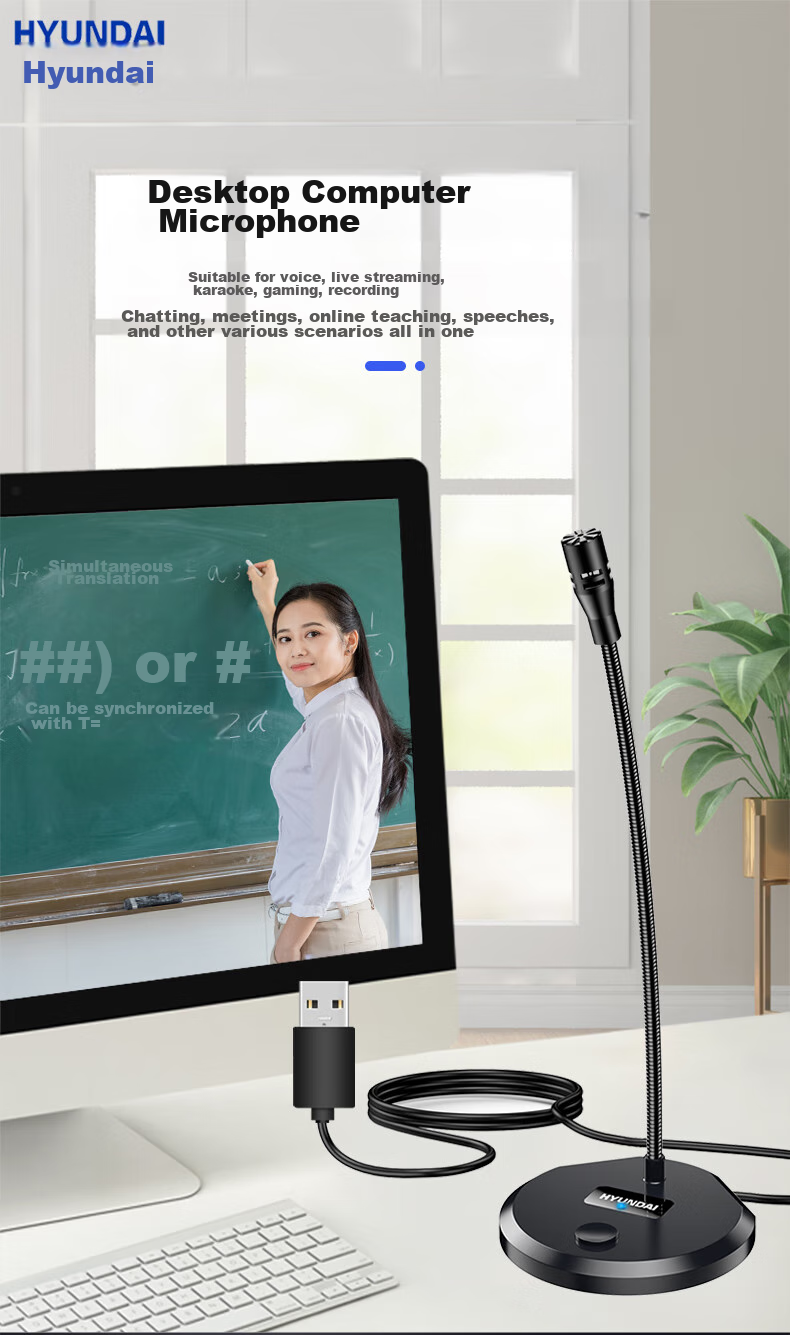 NINTAUS Microphone, Computer Wired Microphone, Desktop Computer, Laptop, Desktop Online Course, Video Conference, E-Sports Gaming, Voice Recording, Live Streaming, External Sound Card Y100B 2