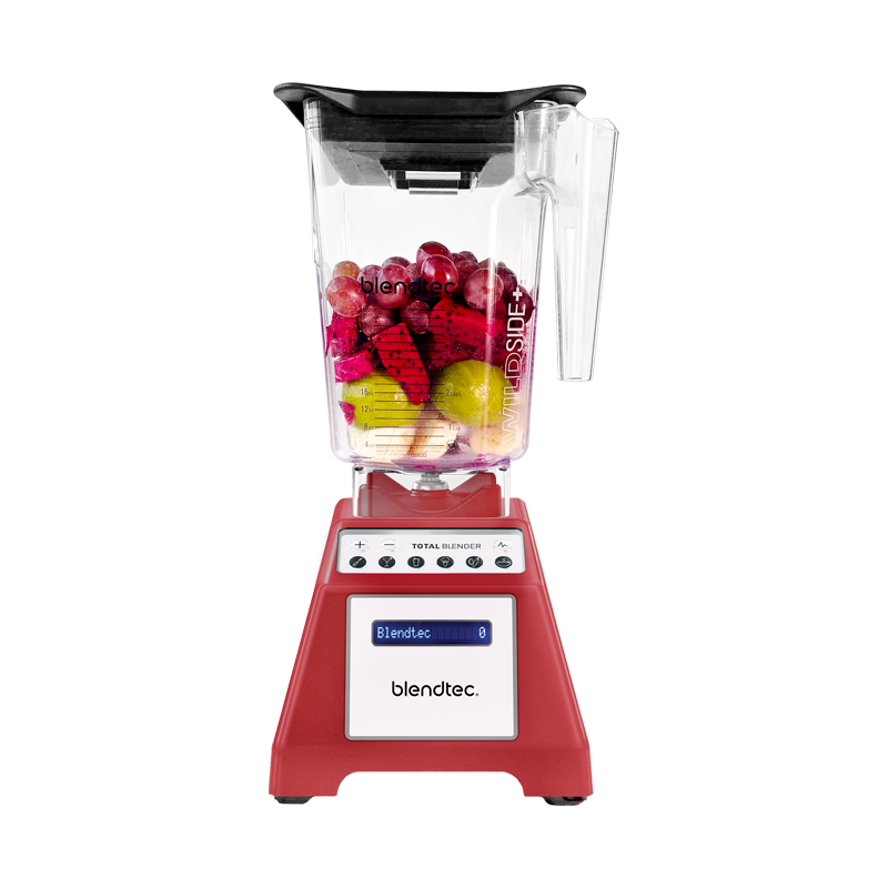 Blendtec Home High-Speed Blender with Physical Heating, Large Capacity, 1560W, Button-Operated Total Blender, Red