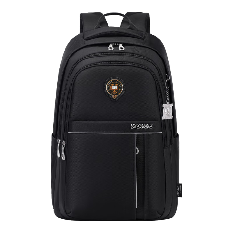 UNIVERSITY OF OXFORD Backpack for Male And Female Middle School Students, High School Students, Lightweight Travel Backpack X1071 Black