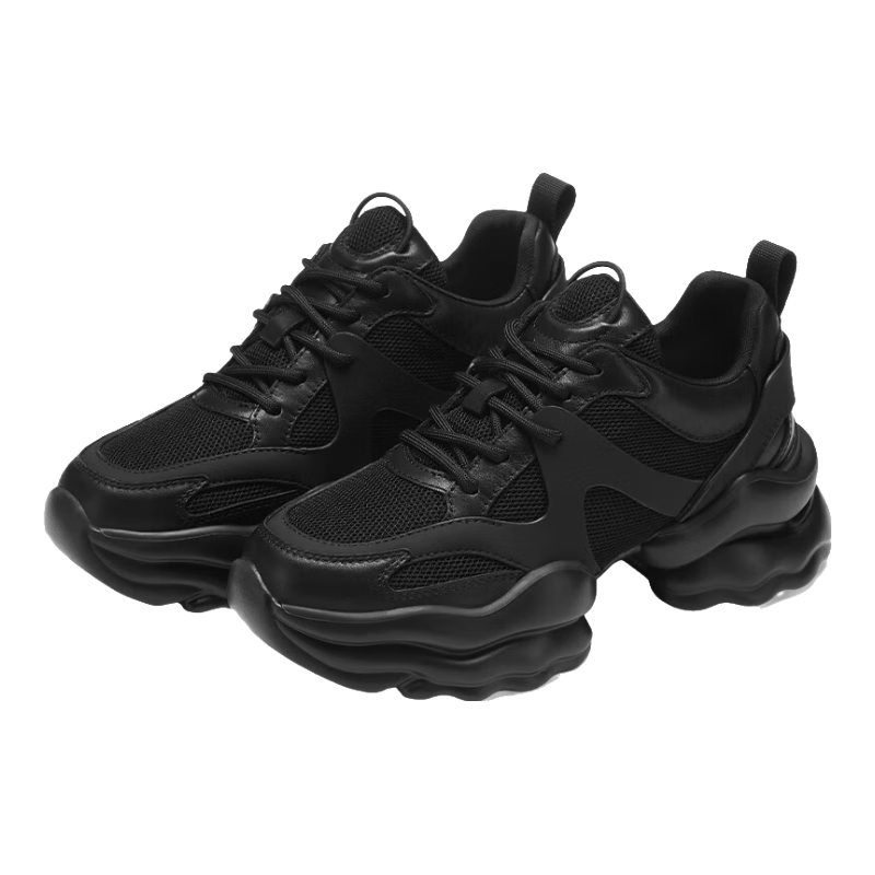 73Hours Celebrity-Inspired Women's Shoes, Yeyi Milk Jelly New Thick-Soled Heightening Sports Casual Dad Shoes for Wome