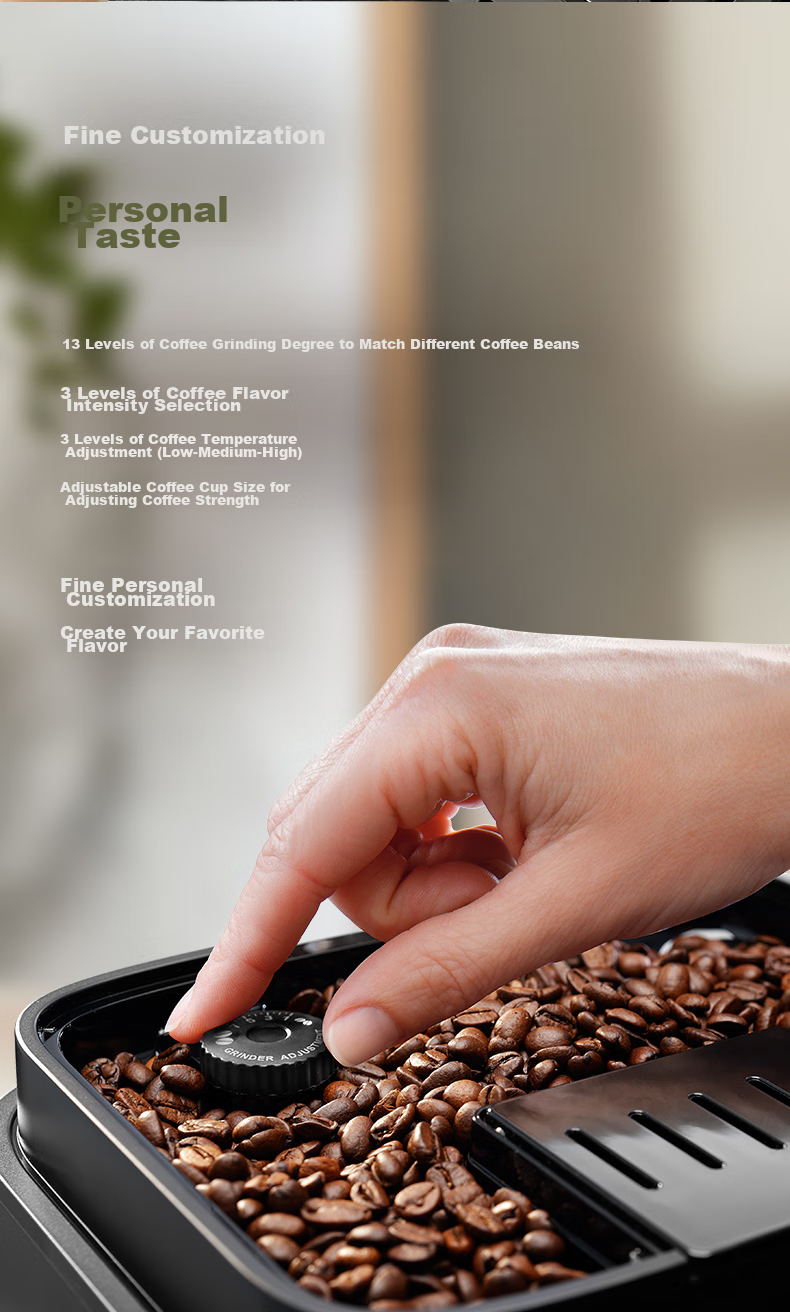 Delonghi Coffee Machine, Home Fully Automatic Coffee Maker, European Imported Small Italian American-Style Fresh Grinding, Hot And Cold Dual Extraction Pure Extraction Ice Coffee Manual Milk Frother, E Plus Gift 10