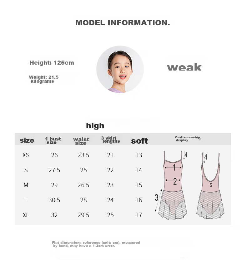 Sansha Children's Spaghetti Strap Dance Leotard for Girls, Ballet Practice Outfit, One-Piece Dress with Skirt, Training Wear, White, Size M 3