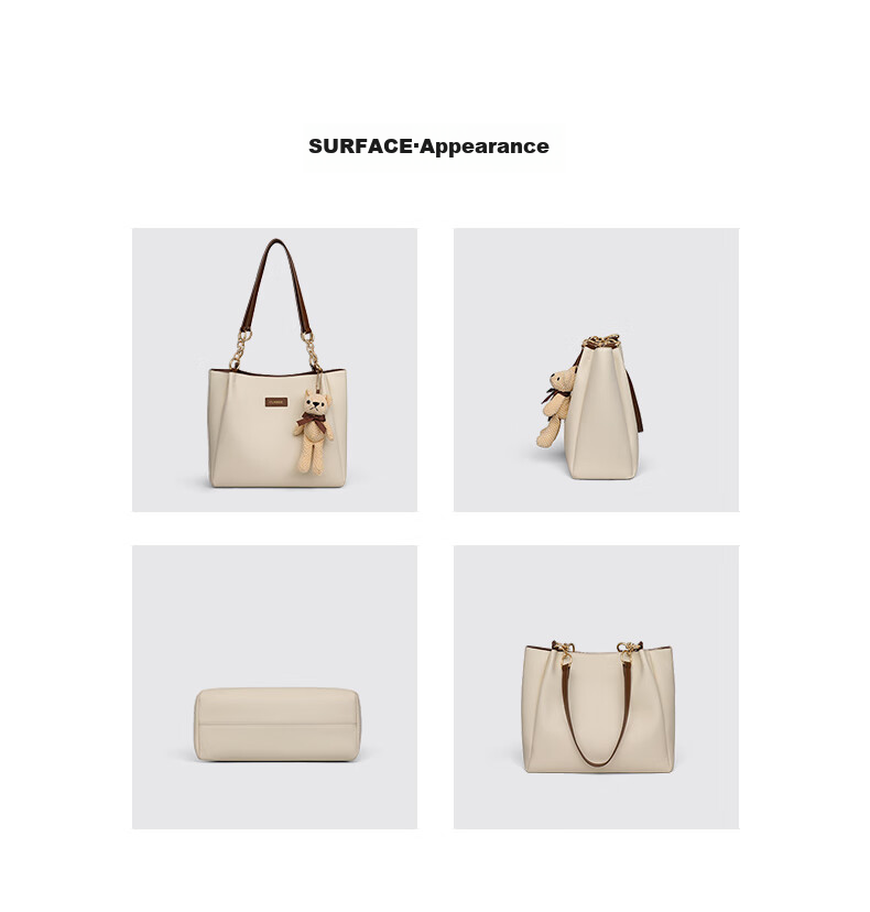Aiqinghai Leather Handbag, Women's Tote Bag, Large Capacity Shoulder Bag, High-End Brand, Birthday Gift for Wife Or Girlfriend on May 20 7