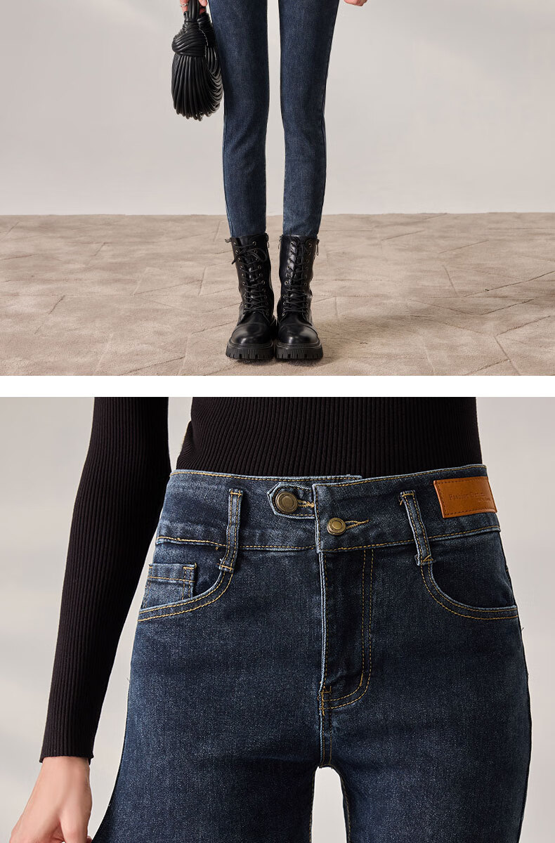 Langsha Women's Jeans Spring Autumn 2025 Slim Fit High Waist Stretchy Pencil Pants Slimming Skinny Trousers 18