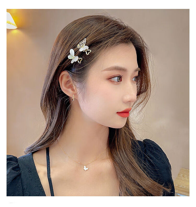Gunai Sweet Side Bangs Clip, Hairpin, Barrette, Flyaway Hair Clip, Hair Accessory, New Year Gift for Women, Present for Girlfriend, Fashionable 12