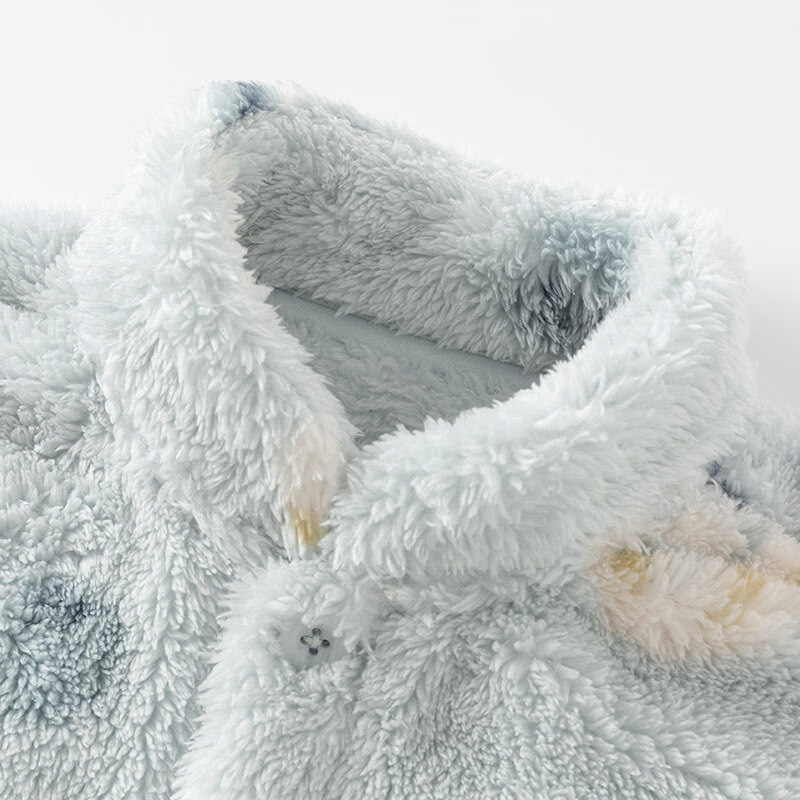 DAVE & BELLA Boys' Homewear Set Girls' Winter Pajamas Children's Warm Two-Piece Set
