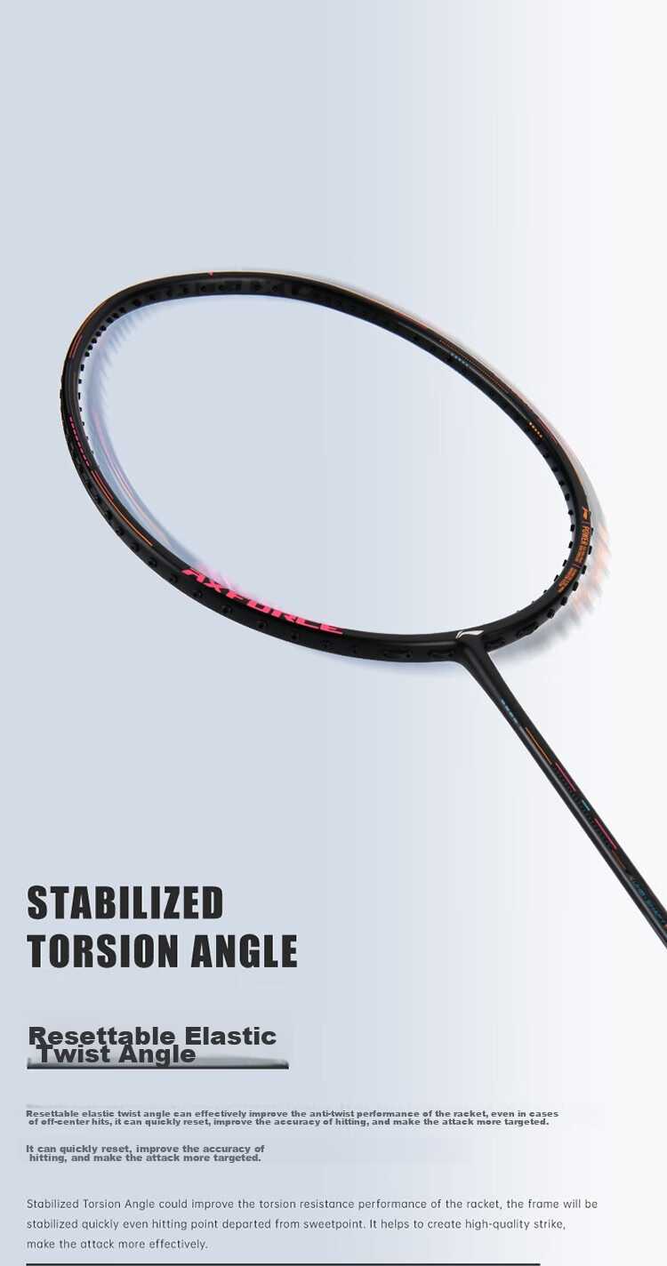 Li-Ning Badminton Racket, Thunder Small Steel Cannon, High Weight, Black, Full Carbon Fiber, Professional Offensive Type Racket, Single Racket, 5U Unstrung 8