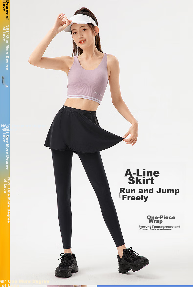 361° Yoga Pants, Skirt Cover-Up, Anti-Exposure, One-Piece Outer Layer, Sports Hip-Covering Skirt, Short Yoga Skirt, Running Skirt Cover-Up 7
