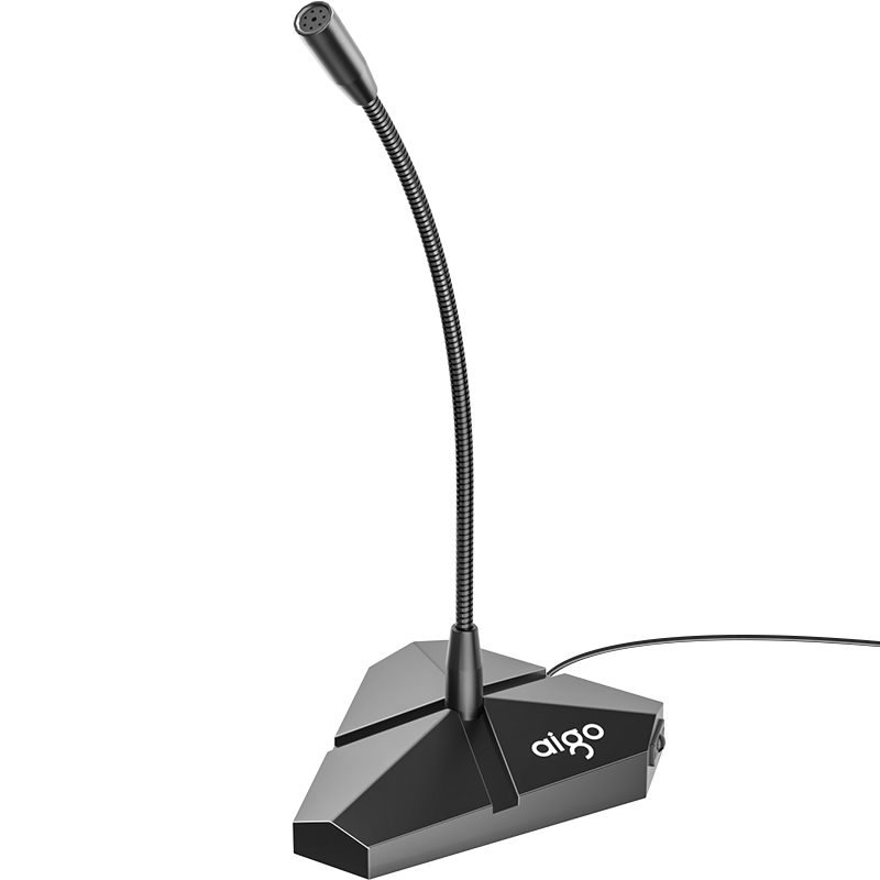 Aigo K9 Computer Microphone for Desktop And Laptop, Online Classes, Video Conferences, Gaming Peripherals, Voice Chat, Live Streaming, Wired Condenser Microphone with 3.5mm Jack for Speakers