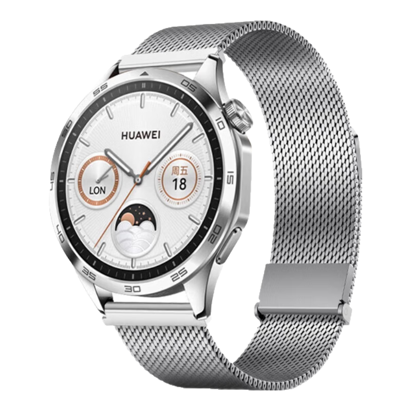 CangHua Compatible with Huawei Watch5/Watch4Pro/3/GT5Pro/GT6/GT4/GT3Pro/GT2, Milanese Metal Magnetic Strap for Men's Wristwatch