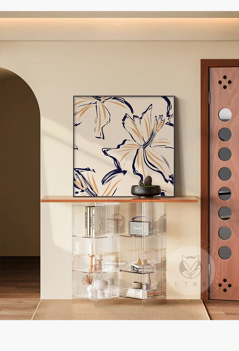 Long Time No See Scenic Green Entryway Decorative Painting Nordic Style Entryway Cabinet Living Room Wall Art Premium Bedroom Hanging Painting 5