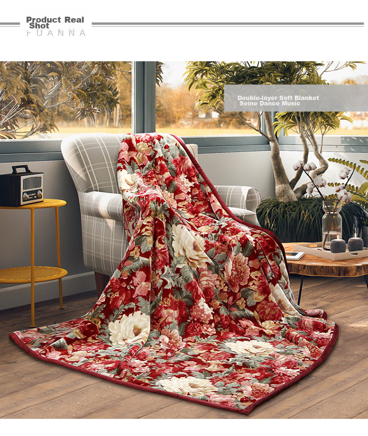 FUANNA Home Textile Blanket, Flannel Throw, Nap Blanket, Air Conditioning Blanket, All-Season Throw, Zuoyan Huakai 1.8*2m 10