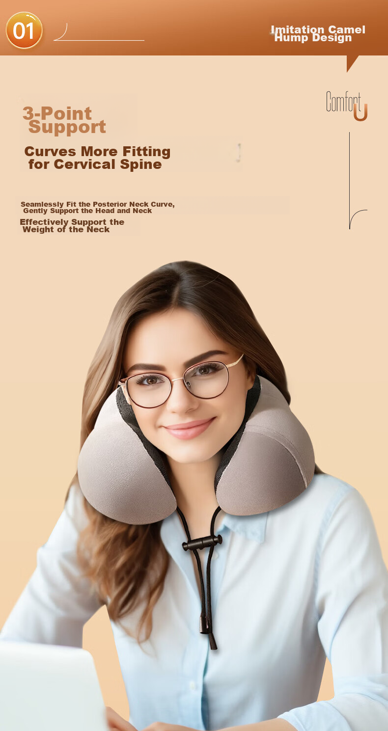J.Sir Cervical Pillow Neck Support Pillow for Cervical Spondylosis, Deep Sleep for Adults, Medical Anti-Snoring Memory Foam Pillow 22