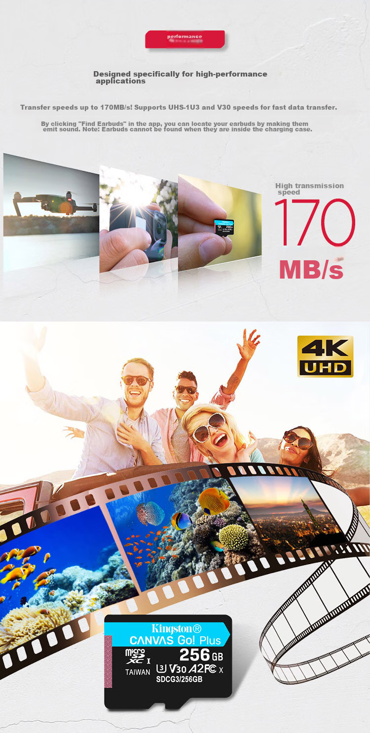 Kingston 128GB TF Card Upgraded Version, More Suitable for Drones & Action Cameras [DJI Package Exclusive] 2